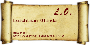 Leichtman Olinda névjegykártya
